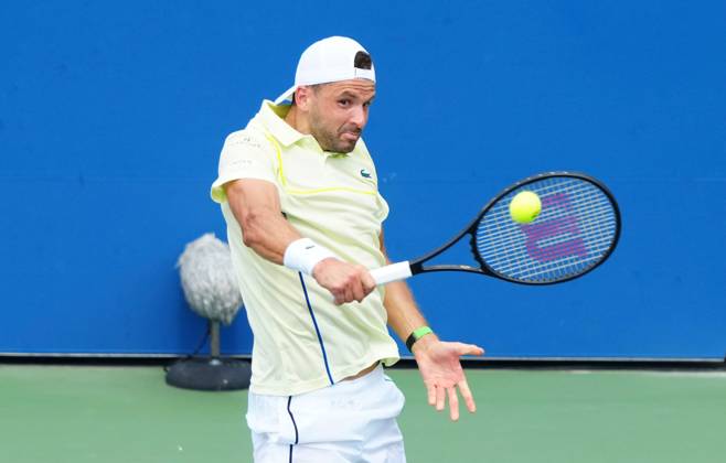 Grigor Dimitrov in second round action US Open Championships 2024, Day Three, Flushing Meadows, New York, USA - 28 Aug 2024  Copyright: xJavierxGarcia Shutterstockx 14664827c