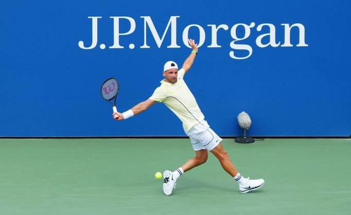 Grigor Dimitrov in second round action US Open Championships 2024, Day Three, Flushing Meadows, New York, USA - 28 Aug 2024  Copyright: xJavierxGarcia Shutterstockx 14664827r