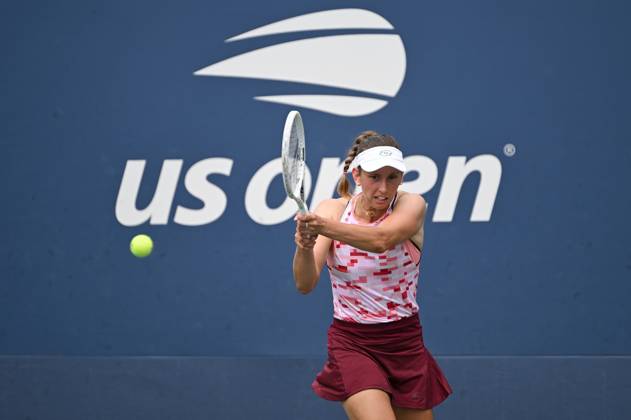 Elise Mertens of Belgium plays against Aija Tomljanovic of Australia during the Women s Single s round two of the U.S. Open tennis tournament at USTA Billie Jean King National Tennis Center, New York, NY, August 28, 2024. (Photo by Anthony Behar Sipa USA) ANTHONYxBEHAR  x0757553118stx
