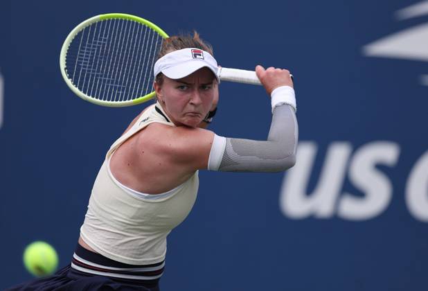 Barbora Krejcikova of Czech Republic in action US Open Championships 2024, Day Three, Flushing Meadows, New York, USA - 28 Aug 2024  Copyright: xEllaxLing Shutterstockx 14664828q