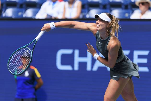 August 28, 2024, Flushing Meadows, New York, USA: Paula Badosa during her match against Taylor Townsend on Day 3 of the 2024 US Open held at the USTA Billie Jean King National Tennis Center on Wednesday August 28, 2024 in the Flushing neighborhood of the Queens borough of New York City. JAVIER ROJAS PI Flushing Meadows USA - ZUMAp124 20240828_zaa_p124_007 Copyright: xJavierxRojasx