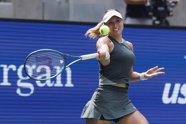 August 28, 2024, Flushing Meadows, New York, USA: Paula Badosa during her match against Taylor Townsend on Day 3 of the 2024 US Open held at the USTA Billie Jean King National Tennis Center on Wednesday August 28, 2024 in the Flushing neighborhood of the Queens borough of New York City. JAVIER ROJAS PI Flushing Meadows USA - ZUMAp124 20240828_zaa_p124_026 Copyright: xJavierxRojasx