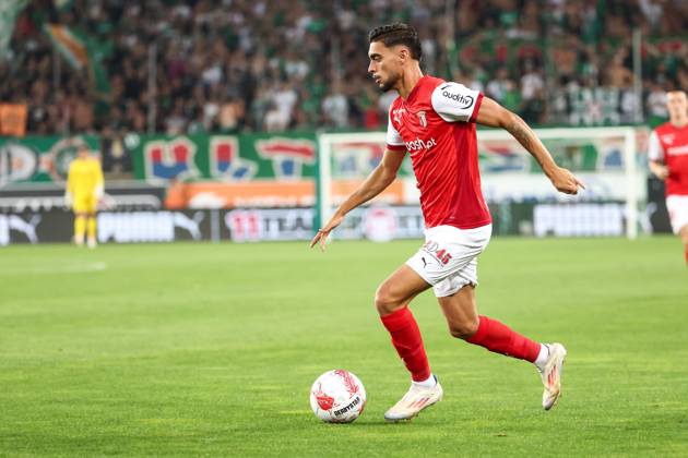 SOCCER - UEFA EL, Rapid vs Braga VIENNA,AUSTRIA,29.AUG.24 - SOCCER - UEFA Europa League, qualification, SK Rapid Wien vs Sporting Club de Braga. Image shows Gabri Martinez (Braga). GEPAxpictures xArminxRauthner