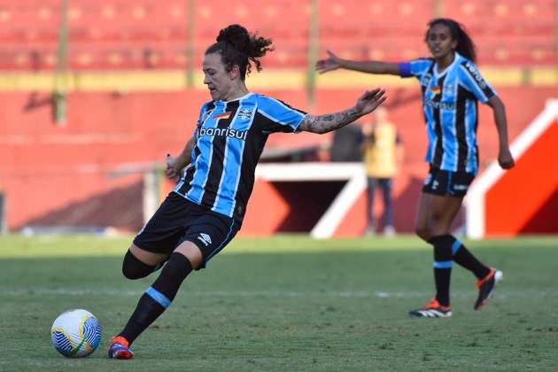 São Paulo x Grêmio Feminino SÃO PAULO, SP - 29.08.2024: SÃO PAULO X GRÊMIO FEMININO - Rafa Levis (Grêmio) during the match between São Paulo x Grêmio, second game of the quarter-finals of the 2024 Brazilian Women& 39;s Championship, this Thursday, (29) at Canindé stadium, SP. (Photo: Roberto Casimiro Fotoarena) x2602462x RobertoxCasimiro