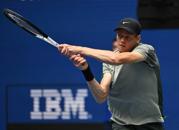FLUSHING NY- AUGUST 29: Jannik Sinner Vs Alex Michelsen on Arthur Ashe Stadium at the USTA Billie Jean King National Tennis Center on August 29, 2024 in Flushing Queens. Copyright: xmpi04x xMediaPunchx