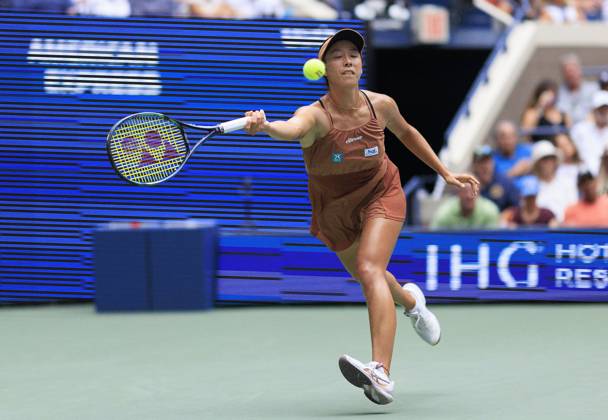 August 29, 2024, Flushing Meadows, New York, USA: Ena Shibahara during Day 4 of her match against Iga Swiatek in the 2024 US Open held at the USTA Billie Jean King National Tennis Center on Thursday August 29, 2024 in the Flushing neighborhood of the Queens borough of New York City. JAVIER ROJAS PI Flushing Meadows USA - ZUMAp124 20240829_zaa_p124_088 Copyright: xJavierxRojasx