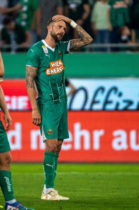 SOCCER - UEFA EL, Rapid vs Braga VIENNA,AUSTRIA,29.AUG.24 - SOCCER - UEFA Europa League, qualification, SK Rapid Wien vs Sporting Club de Braga. Image shows Guido Burgstaller (Rapid). GEPAxpictures xPhilippxBrem