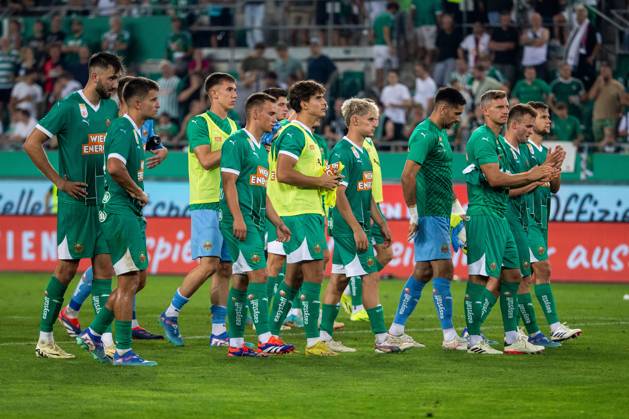 SOCCER - UEFA EL, Rapid vs Braga VIENNA,AUSTRIA,29.AUG.24 - SOCCER - UEFA Europa League, qualification, SK Rapid Wien vs Sporting Club de Braga. Image shows the team of Rapid. GEPAxpictures xPhilippxBrem