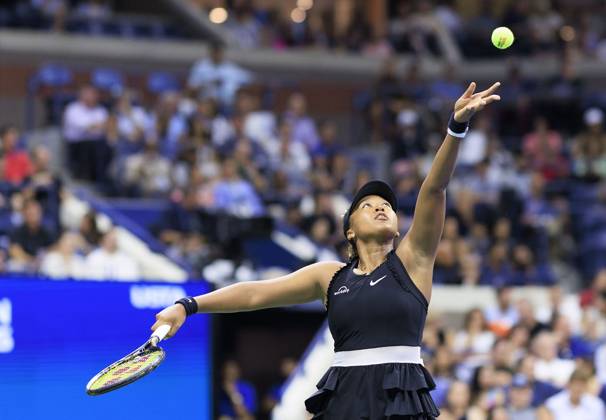 August 29, 2024, Flushing Meadows, New York, USA: Naomi Osaka serves during Day 4 of her match against Karolina Muchova in the 2024 US Open held at the USTA Billie Jean King National Tennis Center on Thursday August 29, 2024 in the Flushing neighborhood of the Queens borough of New York City. JAVIER ROJAS PI Flushing Meadows USA - ZUMAp124 20240829_zaa_p124_132 Copyright: xJavierxRojasx