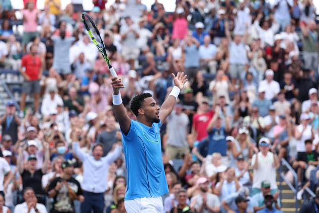 Arthur Fils (Fra) at the US Open 2024 TENNIS : US Open 2024 29 08 2024 AntoineCouvercelle Panoramic 