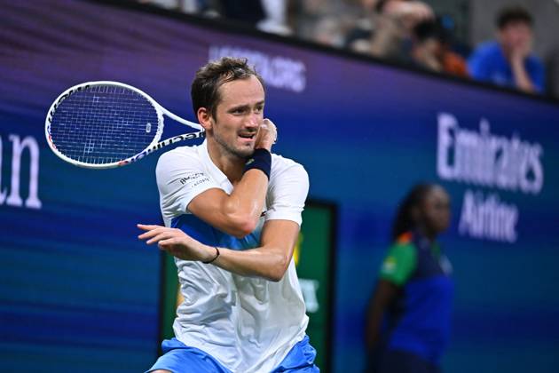 US Open - Second Round Daniil Medvedev (RUS) during his second round match at the 2024 US Open at Billie Jean National Tennis Center in New York City, NY, USA, on August 29, 2024. Photo by Corinne Dubreuil ABACAPRESS.COM New York City NY United States  Copyright: xDubreuilxCorinne ABACAx
