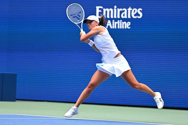 US Open - Second Round Iga Swiatek (POL) during her second round match at the 2024 US Open at Billie Jean National Tennis Center in New York City, NY, USA, on August 29, 2024. Photo by Corinne Dubreuil ABACAPRESS.COM New York City NY United States  Copyright: xDubreuilxCorinne ABACAx