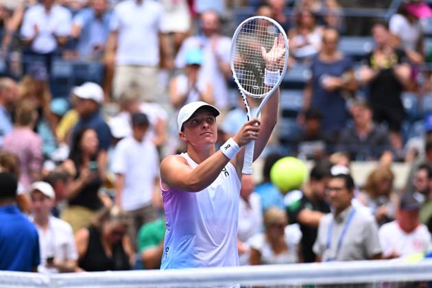 US Open - Second Round Iga Swiatek (POL) during her second round match at the 2024 US Open at Billie Jean National Tennis Center in New York City, NY, USA, on August 29, 2024. Photo by Corinne Dubreuil ABACAPRESS.COM New York City NY United States  Copyright: xDubreuilxCorinne ABACAx