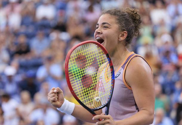August 31, 2024, Flushing Meadows, New York, USA: Jasmine Paolini celebrates after winning her match against Yulia Putintseva during Day 6 of the 2024 US Open held at the USTA Billie Jean King National Tennis Center on Saturday August 31, 2024 in the Flushing neighborhood of the Queens borough of New York City. JAVIER ROJAS PI Flushing Meadows USA - ZUMAp124 20240831_zaa_p124_030 Copyright: xJavierxRojasx