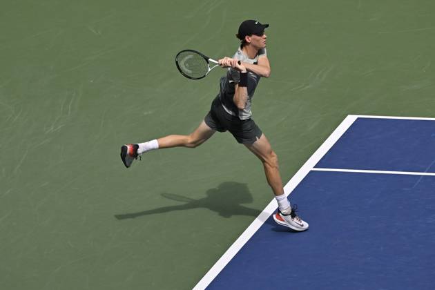 Tennis : Us Open 2024 - Jannik Sinner - Italie Tennis :Us Open 2024 - Usa - 31 08 2024 ChrysleneCaillaud Panoramic 