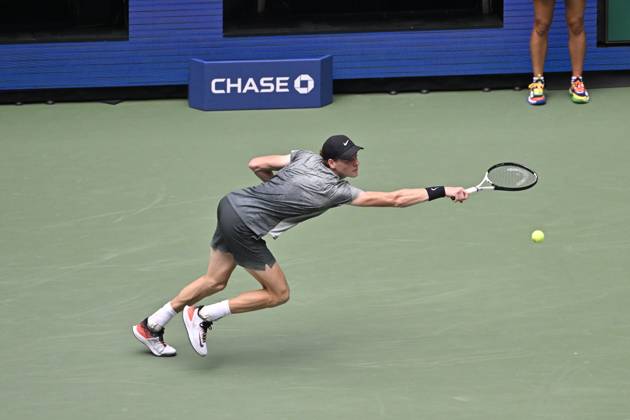 Tennis : Us Open 2024 - Jannik Sinner - Italie Tennis :Us Open 2024 - Usa - 31 08 2024 ChrysleneCaillaud Panoramic 