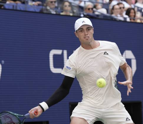 August 31, 2024: Christopher O Connell (AUS) loses to Jannik Sinner (ITA) 6-1, 6-4, 6-2 at the US Open being played at Billie Jean King National Tennis Center in Flushing, Queens, NY, {USA} Ã‚ Cal Media Flushing, Queens USA - ZUMAc04_ 20240831_zma_c04_311 Copyright: xGracexSchultzx