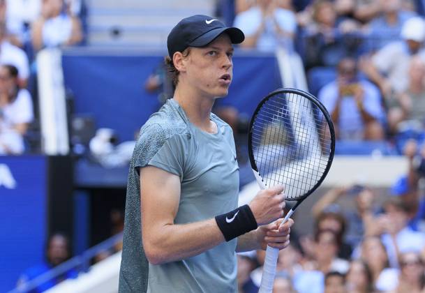 August 31, 2024, Flushing Meadows, New York, USA: Jannik Sinner celebrates after winning his match against Christopher OÃ¢â‚¬â ¢Connell on Day 6 of the 2024 US Open held at the USTA Billie Jean King National Tennis Center on Saturday August 31, 2024 in the Flushing neighborhood of the Queens borough of New York City. JAVIER ROJAS PI Flushing Meadows USA - ZUMAp124 20240831_zaa_p124_090 Copyright: xJavierxRojasx