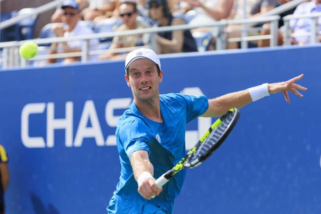 August 31, 2024, Flushing Meadows, New York, USA: Botic van de Zandschulp hits a backhand during Day 6 of his match Jack Draper in the 2024 US Open held at the USTA Billie Jean King National Tennis Center on Saturday August 31, 2024 in the Flushing neighborhood of the Queens borough of New York City. JAVIER ROJAS PI Flushing Meadows USA - ZUMAp124 20240831_zaa_p124_123 Copyright: xJavierxRojasx