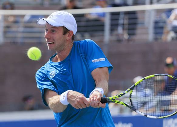August 31, 2024, Flushing Meadows, New York, USA: Botic van de Zandschulp hits a double backhand during Day 6 of his match Jack Draper in the 2024 US Open held at the USTA Billie Jean King National Tennis Center on Saturday August 31, 2024 in the Flushing neighborhood of the Queens borough of New York City. JAVIER ROJAS PI Flushing Meadows USA - ZUMAp124 20240831_zaa_p124_126 Copyright: xJavierxRojasx