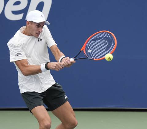 August 31, 2024: Matteo Arnaldi (ITA) loses to Jordan Thompson (AUS) 7-5 in the first set at the US Open being played at Billie Jean King National Tennis Center in Flushing, Queens, NY, {USA} Ã‚ Cal Media Flushing, Queens USA - ZUMAc04_ 20240831_zma_c04_379 Copyright: xGracexSchultzx