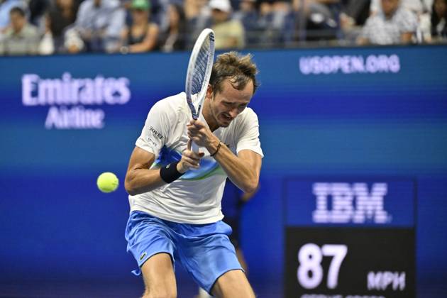 Tennis : Us Open 2024 - Daniil Medvedev - Russie Tennis :Us Open 2024 - Usa - 31 08 2024 ChrysleneCaillaud Panoramic 