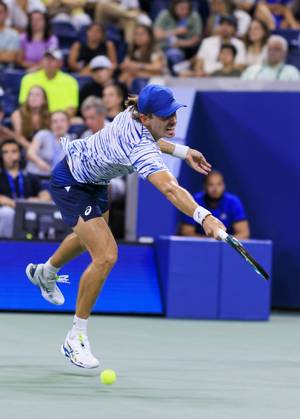 August 31, 2024, Flushing Meadows, New York, USA: Alex de Minaur during Day 6 of his match against Daniel Evans in the 2024 US Open held at the USTA Billie Jean King National Tennis Center on Saturday August 31, 2024 in the Flushing neighborhood of the Queens borough of New York City. JAVIER ROJAS PI Flushing Meadows USA - ZUMAp124 20240831_zaa_p124_197 Copyright: xJavierxRojasx