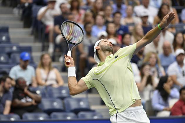 Tennis : Us Open 2024 - Grigor Dimitrov - Bulgarie Tennis :Us Open 2024 - Usa - 01 09 2024 ChrysleneCaillaud Panoramic 