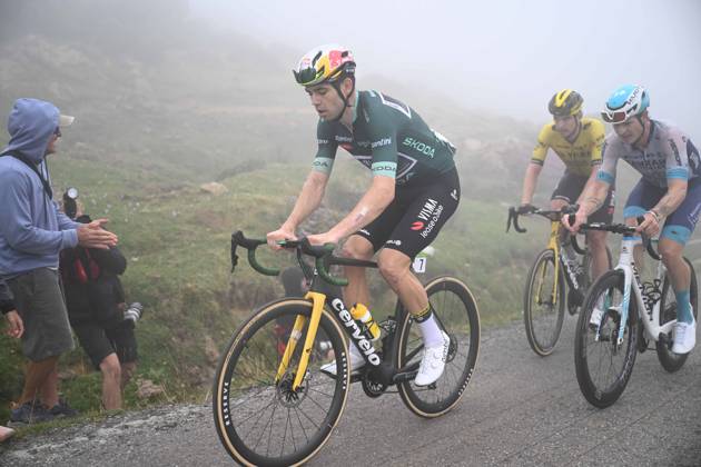 01-09-2024 Vuelta A Espana; Tappa 15 Infiesto - Cuitu Negru; 2024, Visma - Lease A Bike; Van Aert, Wout; Cuitu Negru;