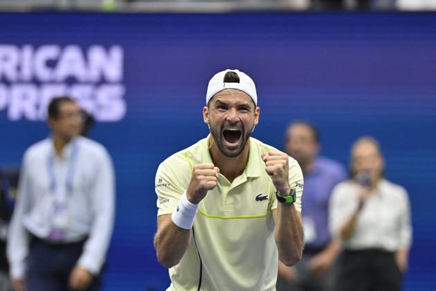 Tennis : Us Open 2024 - Grigor Dimitrov - Bulgarie Tennis :Us Open 2024 - Usa - 01 09 2024 ChrysleneCaillaud Panoramic 