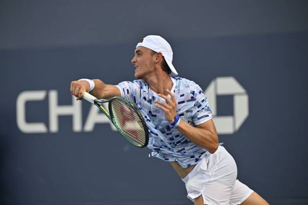 Tennis : Us Open 2024 - Nathan Trouve - France Tennis :Us Open 2024 - Usa - 01 09 2024 ChrysleneCaillaud Panoramic 