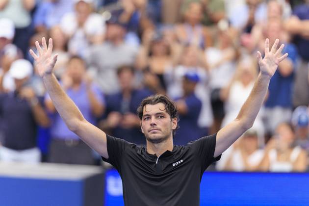 September 1, 2024, Flushing Meadows, New York, USA: Taylor Fritz celebrates after winning his match against Casper Rudd on Day 7 of the 2024 US Open held at the USTA Billie Jean King National Tennis Center on Sunday September 1, 2024 in the Flushing neighborhood of the Queens borough of New York City. JAVIER ROJAS PI Flushing Meadows USA - ZUMAp124 20240901_zaa_p124_043 Copyright: xJavierxRojasx
