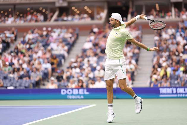 Grigor Dimitrov at the US Open 2024 TENNIS : US Open 2024 01 09 2024 AntoineCouvercelle Panoramic 