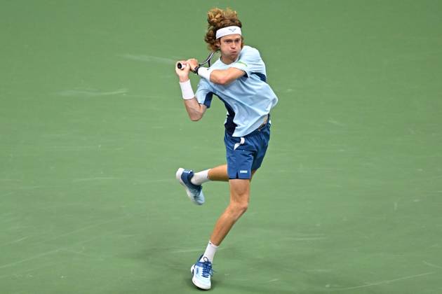 US Open - Fourth Round Andrey Rublev (RUS) during his fourth round match at the 2024 US Open at Billie Jean National Tennis Center in New York City, NY, USA, on September 1, 2024. Photo by Corinne Dubreuil ABACAPRESS.COM New York City NY United States  Copyright: xDubreuilxCorinne ABACAx