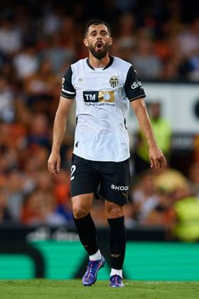 Valencia CF v Villarreal CF - La Liga EA Sports Luis Rioja of Valencia CF reacts during the LaLiga EA Sports match between Valencia CF and Villarreal CF at Mestalla stadium in Valencia, Spain, on August 31, 2024. Valencia Spain  Copyright: xDavidxAliagax originalFilename:aliaga-valencia240831_npfIj