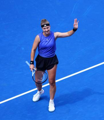 Karolina Muchova celebrates her fourth round win over Jasmine Paolini US Open Championships 2024, Day Eight, Flushing Meadows, New York, USA - 02 Sep 2024  Copyright: xJavierxGarcia Shutterstockx 14686680a