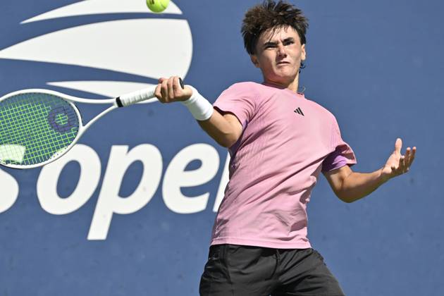 Tennis : Us Open 2024 - Jack Kennedy - Usa juniors tournament Tennis :Us Open 2024 - Usa - 02 09 2024 ChrysleneCaillaud Panoramic 