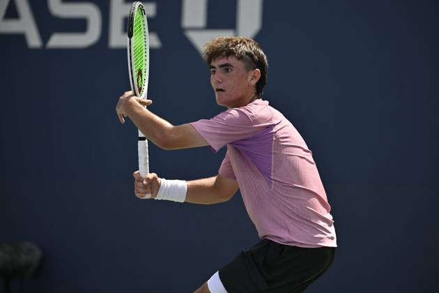 Tennis : Us Open 2024 - Jack Kennedy - Usa juniors tournament Tennis :Us Open 2024 - Usa - 02 09 2024 ChrysleneCaillaud Panoramic 