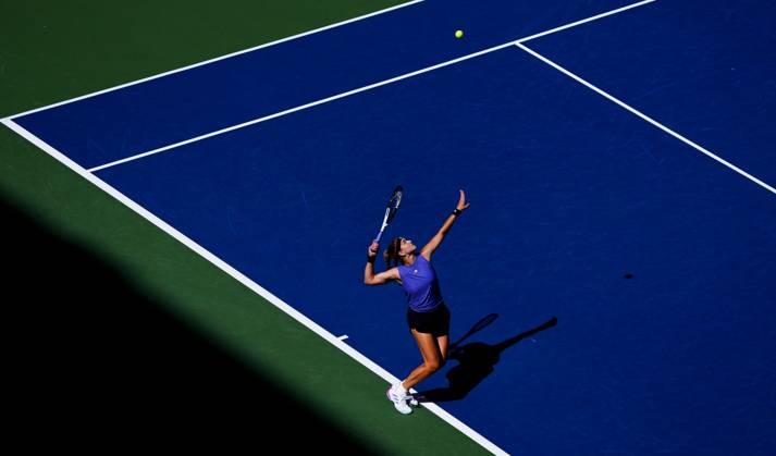 Karolina Muchova in fourth round action US Open Championships 2024, Day Eight, Flushing Meadows, New York, USA - 02 Sep 2024  Copyright: xJavierxGarcia Shutterstockx 14686680j