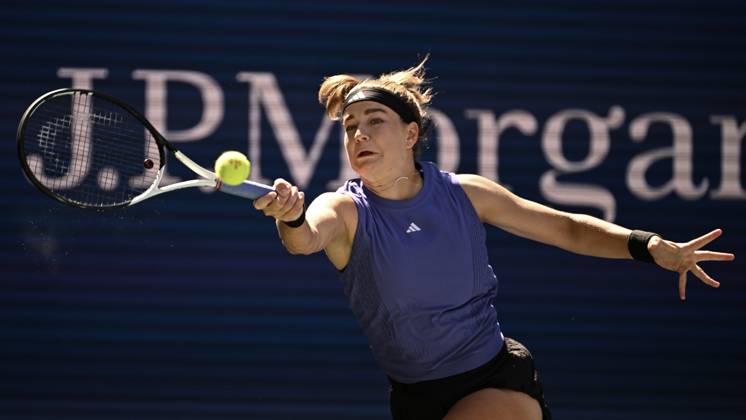 Czech tennis player Karolina Muchova advances to the quarterfinals of the US Open tennis tournament when she defeated Jasmine Paolini from Italy, in New York, USA, on September 1, 2024. (CTKxPhoto MartinxSidorjak) CTKPhotoF202409020033401  CTKPhotoF202409020033401