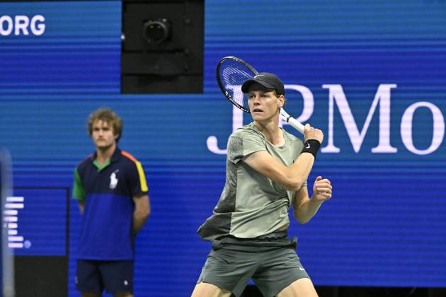 Tennis : Us Open 2024 - Jannik Sinner - Italie Tennis :Us Open 2024 - Usa - 02 09 2024 ChrysleneCaillaud Panoramic 