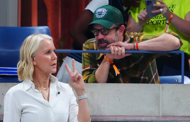 Jason Sudeikis and Rennae Stubbs US Open Championships 2024, Day Eight, Flushing Meadows, New York, USA - 02 Sep 2024  Copyright: xJavierxGarcia Shutterstockx 14686680dg
