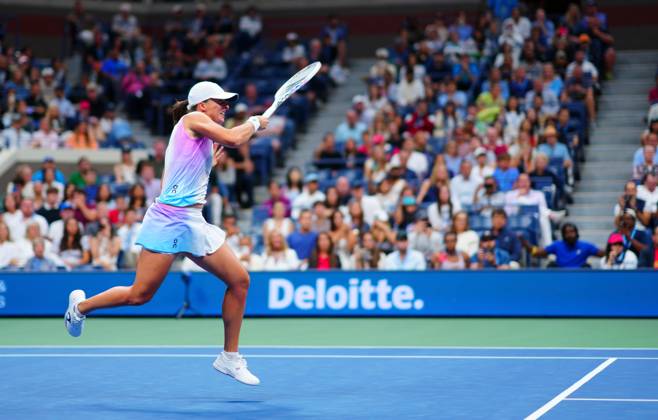 Iga Swiatek in fourth round action US Open Championships 2024, Day Eight, Flushing Meadows, New York, USA - 02 Sep 2024  Copyright: xJavierxGarcia Shutterstockx 14686680dt