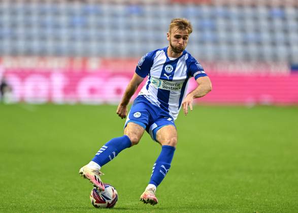 Bristol Street Motors Trophy Wigan Athletic v Morecambe Callum McManaman of Wigan Athletic in action during the Bristol Street Motors Trophy match Wigan Athletic vs Morecambe at DW Stadium, Wigan, United Kingdom, 3rd September 2024 (Photo by Cody Froggatt News Images) Wigan DW Stadium Greater Manchester United, ManU Kingdom Copyright: xCodyxFroggatt NewsxImagesx