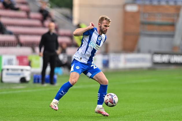 Bristol Street Motors Trophy Wigan Athletic v Morecambe Callum McManaman of Wigan Athletic in action during the Bristol Street Motors Trophy match Wigan Athletic vs Morecambe at DW Stadium, Wigan, United Kingdom, 3rd September 2024 (Photo by Cody Froggatt News Images) Wigan DW Stadium Greater Manchester United, ManU Kingdom Copyright: xCodyxFroggatt NewsxImagesx