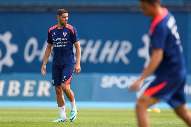 Fußball, Nationalteam Kroatien, Training Croatia training session Luka Ivanusec of Croatia is seen during a Croatia training session ahead UEFA Natios League match against Portugal, at Marksimir Stadiun on September 4, 2024, in Zagreb, Croatia.  MatijaxHabljak PIXSELL