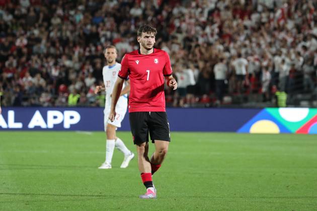 Khvicha Kvaratskhelia of Georgia during the UEFA Nations League match between Georgia and Czech Republic at the Mikheil Meskhi Stadium on September 7, 2024 in Tbilisi, Georgia. Tbilisi Mikheil Meskhi Stadium, Ilia Chavchavadze Avenue, Zemo Vake, Vake, Vake District, Tbilisi, 1062, Georgia Georgia Copyright: xArturxStabulnieksx 685209