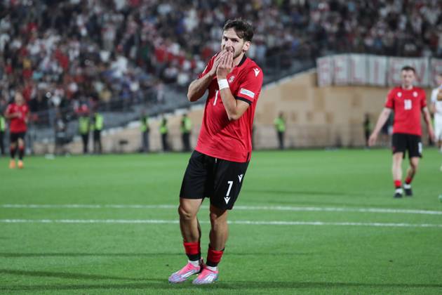 Khvicha Kvaratskhelia of Georgia during the UEFA Nations League match between Georgia and Czech Republic at the Mikheil Meskhi Stadium on September 7, 2024 in Tbilisi, Georgia. Tbilisi Mikheil Meskhi Stadium, Ilia Chavchavadze Avenue, Zemo Vake, Vake, Vake District, Tbilisi, 1062, Georgia Georgia Copyright: xArturxStabulnieksx 685539
