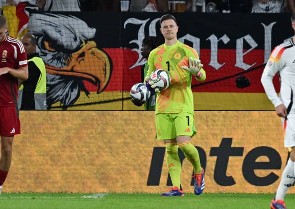 07 09 2024, xsltx, Football UEFA Nations League 2024, Germany Hungary emspor, v l Calm Hand Marc Andrà ter Stegen German National Team DFL DFB REGULATIONS PROHIBIT ANY USE OF PHOTOGRAPHS as IMAGE SEQUENCES and or QUASI VIDEO