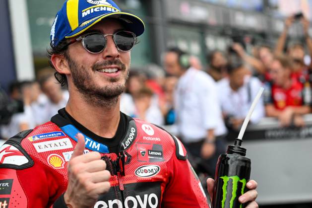 - MotoGP - GP15 - Gran Premio Red Bull di San Marino e della Riviera di Rimini - Race Marc Marquez Spanish Gresini Racing MotoGP Ducati celebrates second place in the MotoGP Race during GP15 - Gran Premio Red Bull di San Marino e della Riviera di Rimini - Race, MotoGP World Championship, WM, Weltmeisterschaft in Misano Adriatico, Italy, September 08 2024 Misano Adriatico Italy Copyright: xIPAxSport ABACAx